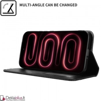 Dirbtinės odos atverčiamas dėklas su skyreliais - juodas (Xiaomi Poco F9 Pro) Dirbtinės odos atverčiamas dėklas su skyreliais - juodas (Xiaomi Poco F9 Pro)